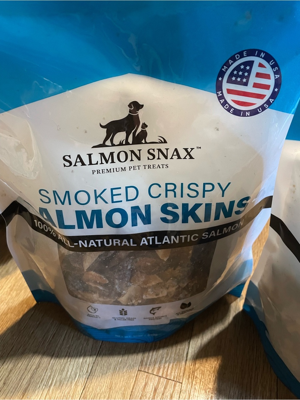 Smoked Crispy Salmon Skins - Blue